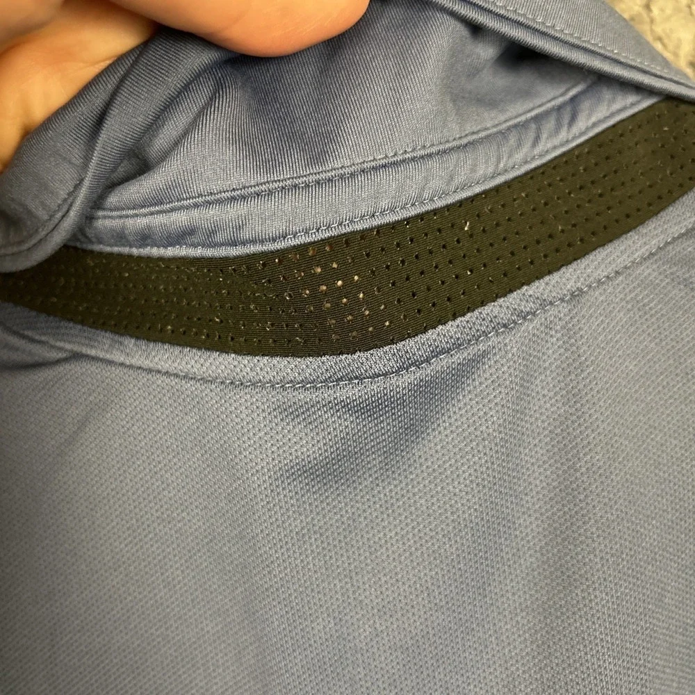 Nike Golf Dri-FIT Mobility Camo Polo Shirt Mens L Blue Digicam Stretch